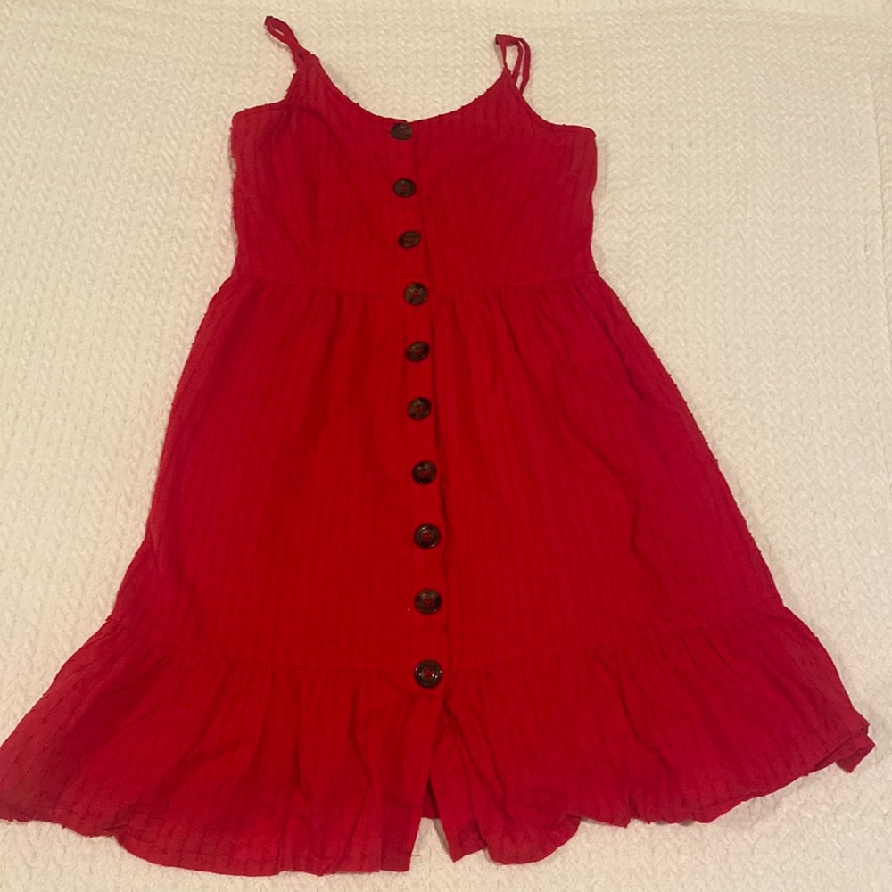 Japna Red spaghetti strap mini dress